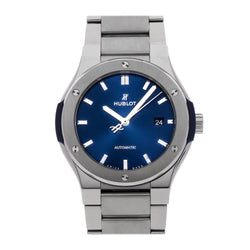 Hublot Blue Dial With Silver Chain