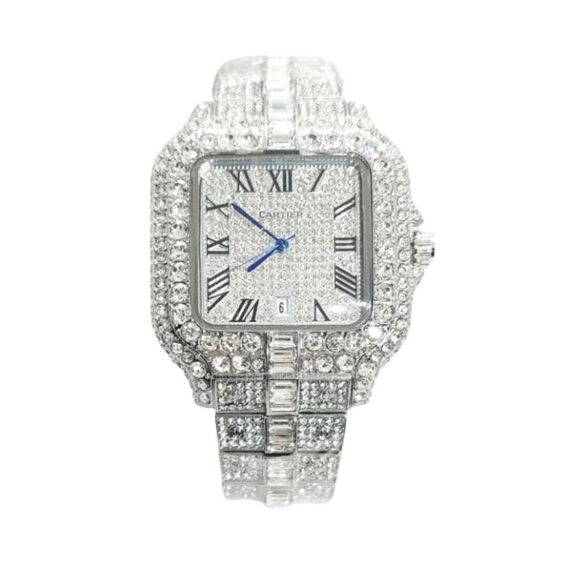Cartier Luxury Arabic Diamond Watch